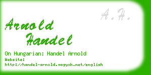 arnold handel business card